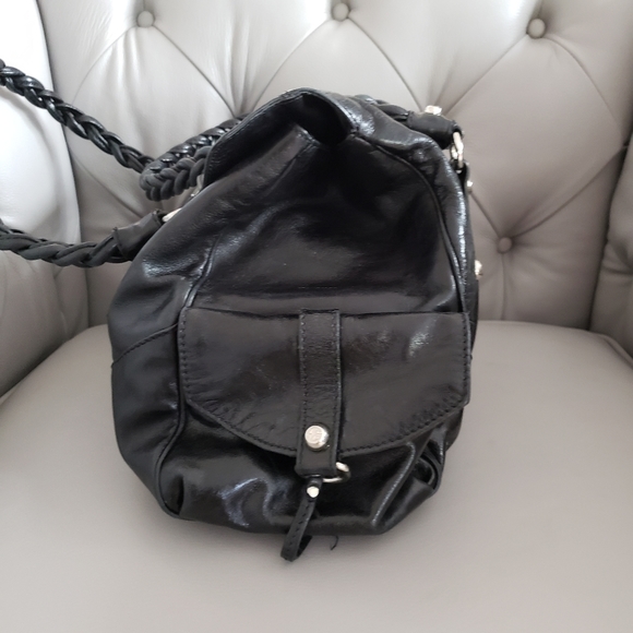 FRANCESCO BIASIA LARGE BLACK LEATHER SATCHEL - Picture 7 of 8